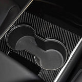 Center Console Overlays, Real Carbon Fiber Decoration Wrap Cover (Gen. 1) for Model 3 (2017-2020)