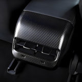 Backseat Vent Overlay, Center Console Wrap Cover for Model 3/Y (2017-2022)- Real Carbon Fiber  Accessories
