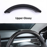 Steering Wheel Upper/Lower Cover for Model 3/Y (2017-2022)- Real Carbon Fiber  Accessories