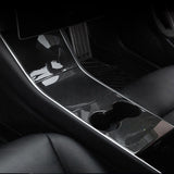 Center Console Overlays, Real Carbon Fiber Decoration Wrap Cover (Gen. 1) for Model 3 (2017-2020)