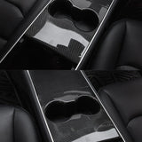 Center Console Overlays, Real Carbon Fiber Decoration Wrap Cover (Gen. 1) for Model 3 (2017-2020)