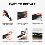Adjustable No Drill  Model 3/Y Front License Plate Frame, Movable License Plate Holder, License Plate Mount (2017-2023)