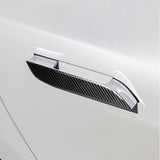 Door Handle Overlay, Wrap Cover (Set Of 4) for Model S (2012-2020)- Real Carbon Fiber  Accesories