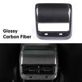 Backseat Vent Overlay, Center Console Wrap Cover for Model 3/Y (2017-2022)- Real Carbon Fiber  Accessories