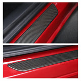 Real Carbon Fiber Door Sill Covers Protector for Model 3/Y (2017-2023)